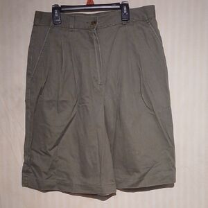 Olive Women's Flat Front Shorts
